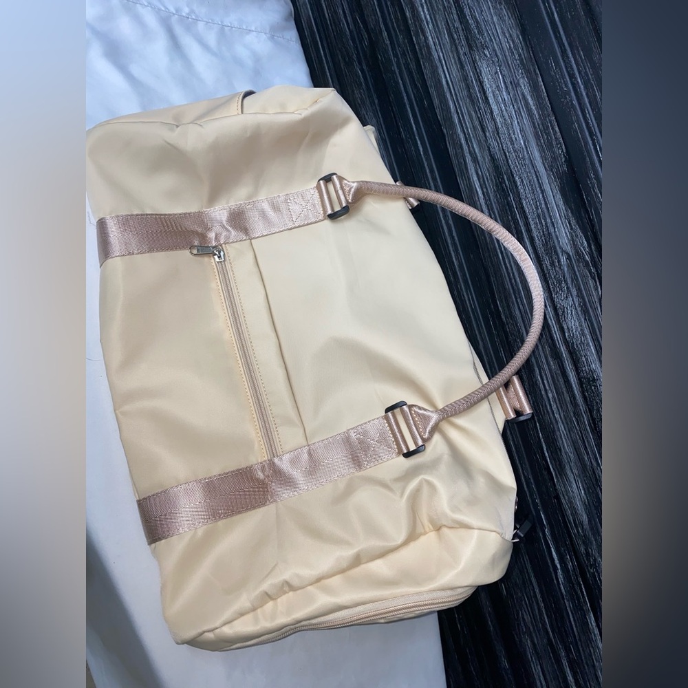 Seafew Beige Duffle Bag Travel Gym Weekender Bag Lightweight - Picture 7 of 8